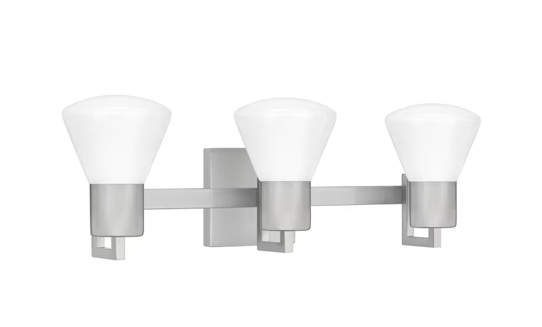 Quoizel Norton 3 -Light Brushed Nickel Integrated LED Transitional Vanity light